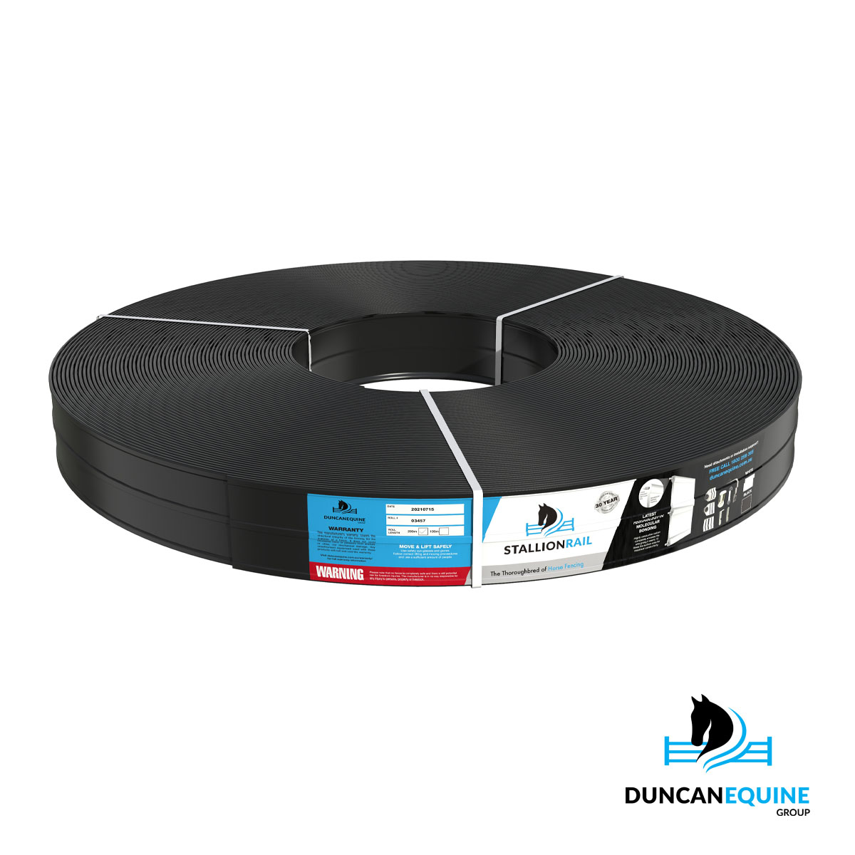 Stallion Rail in non-conductive plastic flexible rail for horses